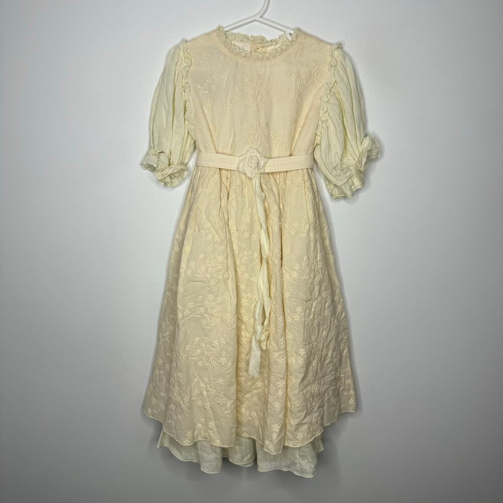 NWT POPELIN Special Occasion Dress Cream Ivory Embroidered Boho Prairie 4